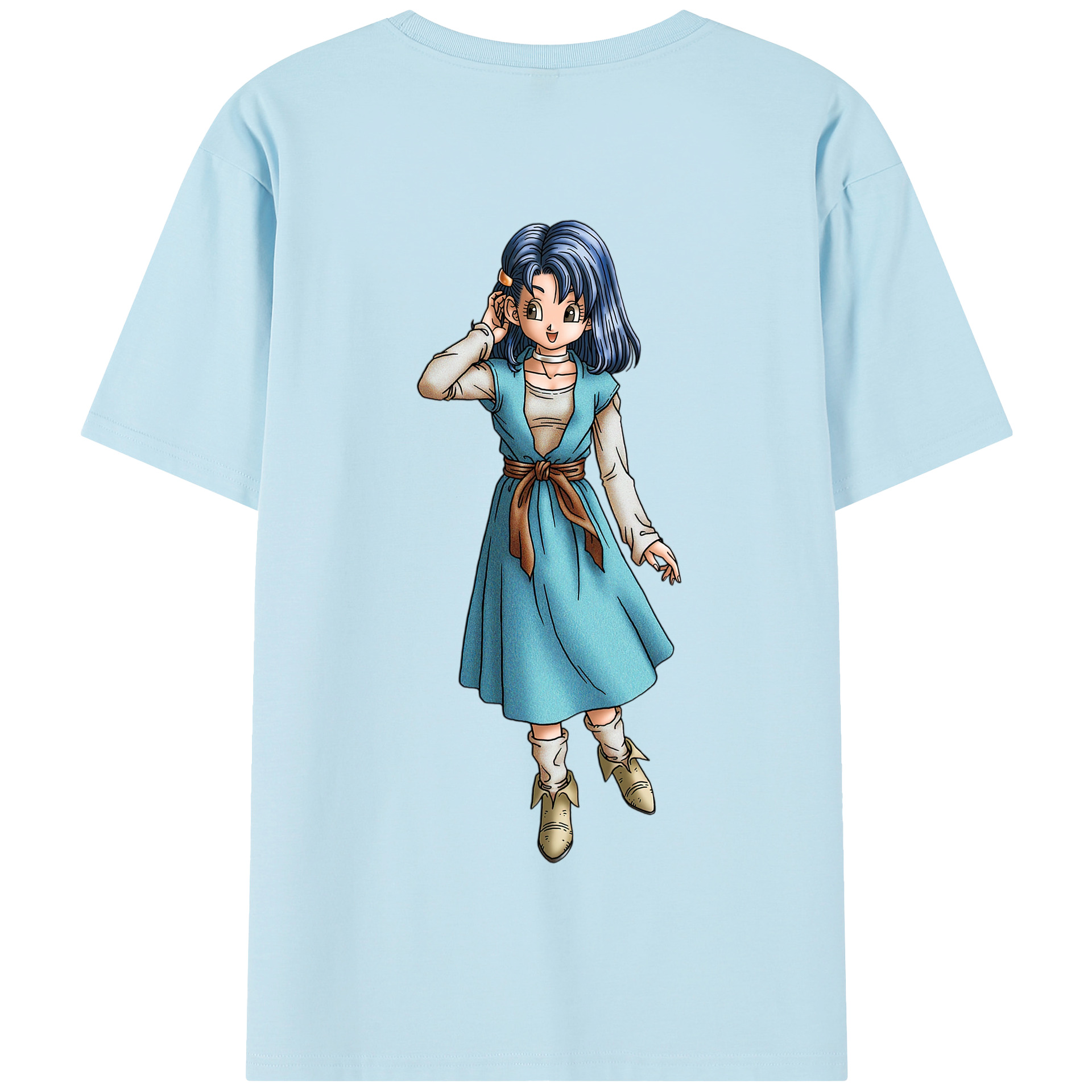 （画像用） ドラゴンクエスト Doragon Kuesuto Dragon Quest 綿100％半袖Tシャツ（背面プリント）